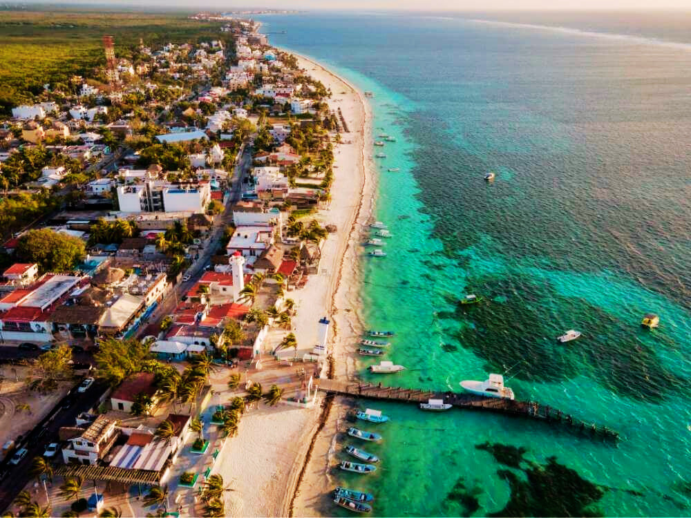 Vista aérea Puerto Morelos